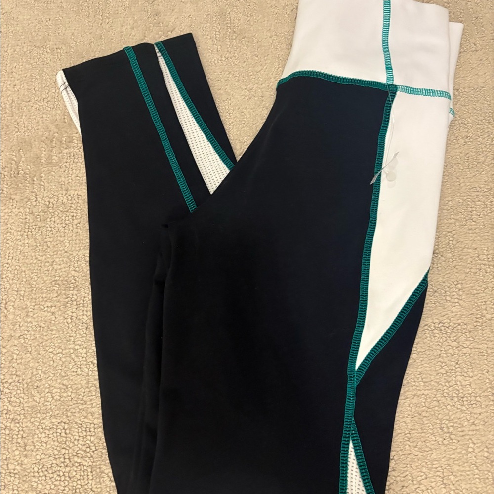 Green, Black and White Leggings